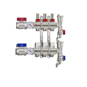 Коллекторная группа TIM с расходомерами и кранами 3 выходов